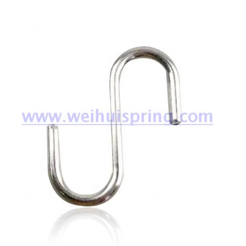 Custom Manufacturers Silver Galvanized Hanging S Shape Stainless Steel Metal Wire tension  Hook 