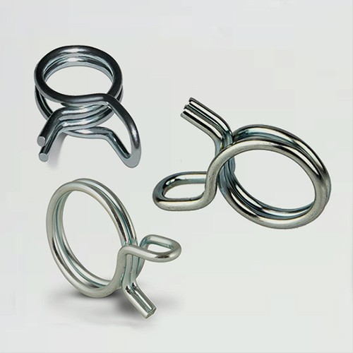 Custom double wire hose clamp for the water pipe