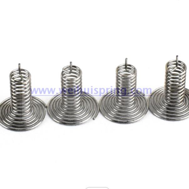 Hot sale conductive button nickel plate wire touch spring 